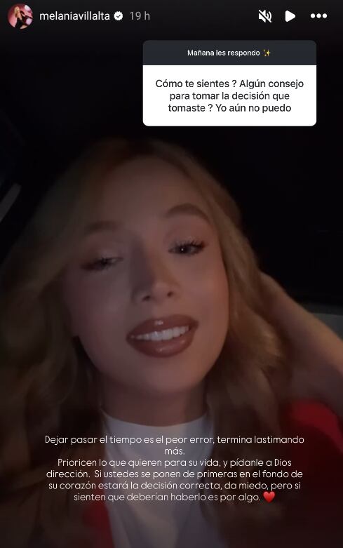 Melania Villalta sugirió el miércoles por la noche el motivo por el que habría puesto fin a su relación amorosa con el futbolista Jeikel Venegas.