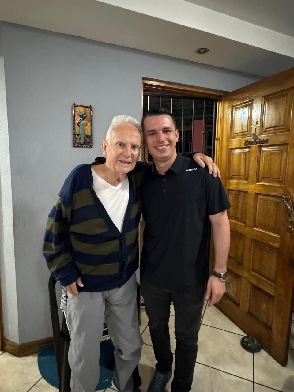 Diego Miranda y su abuelo Rubén Méndez