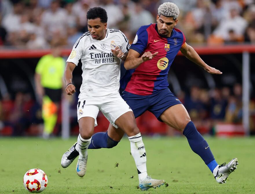 Final de la Supercopa entre Real Madrid y Barcelona. Captura de pantalla.