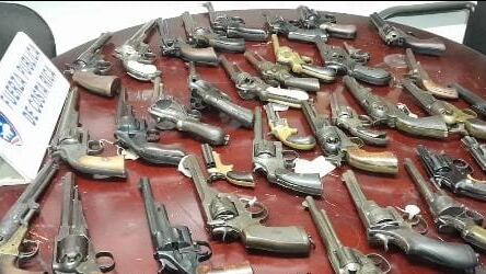 En el Ministerio de Seguridad Pública (MSP) confirmaron que a la Fuerza Pública de San José le entregaron armas de colección y sus respectivas municiones. Foto: Cortesía