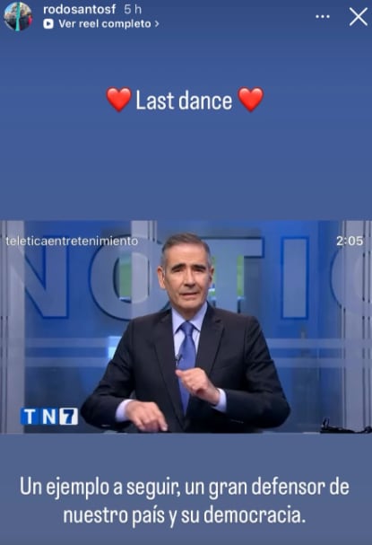 Este fue el mensaje que le dejó su hijo a Ignacio Santos tras anunciar su salida de Telenoticias.