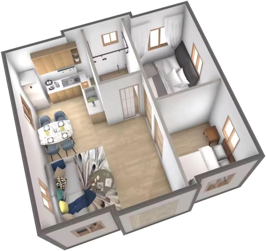 La mini mansión de Amazon cuesta menos de US$50.000 y puede resistir huracanes y terremotos.