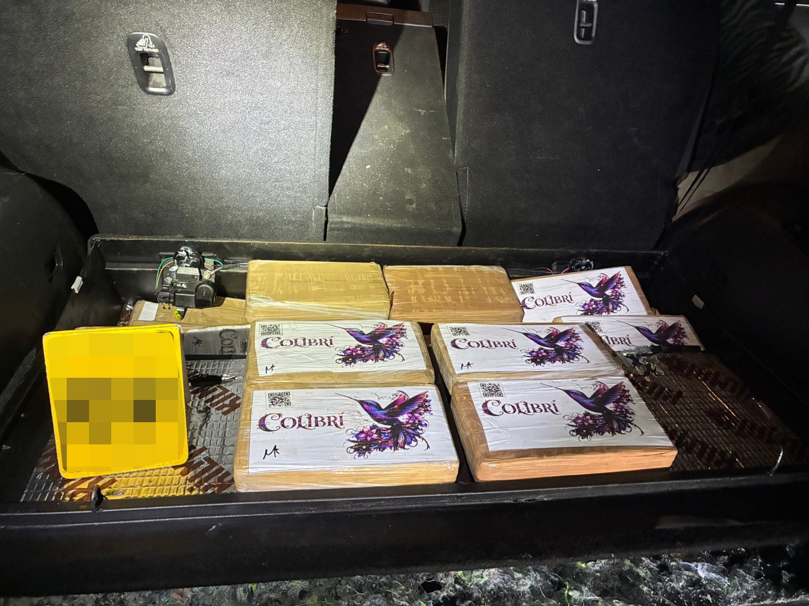 El sospechoso llevaba 160 paquetes de cocaína en su carro. Foto MSP.
