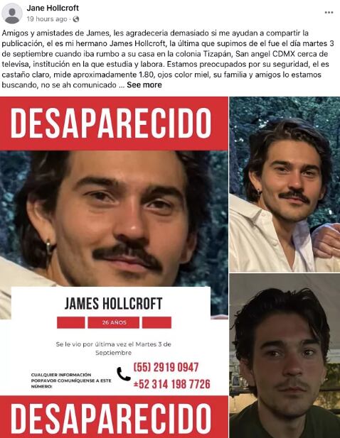 Falleció James Hollcroft, actor mexicano quien tenía días desaparecido