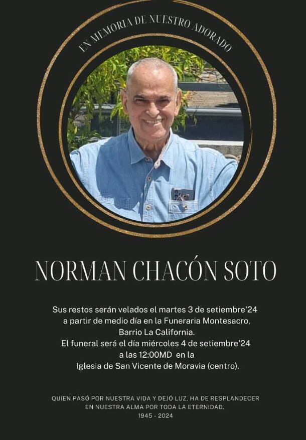 Falleció Norman Chacón Soto, exintegrante del grupo Los Álamos