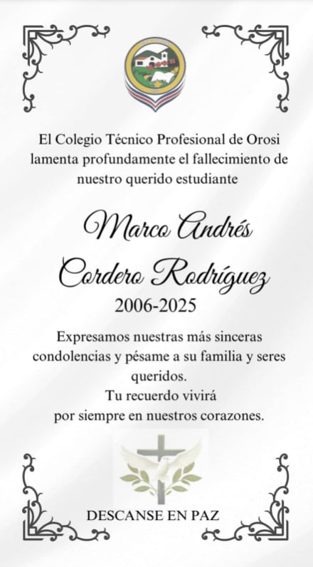 Esquela Marco Cordero