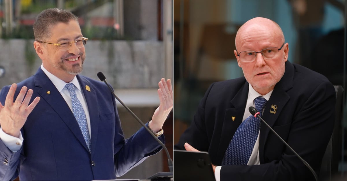 Fotocomposición de dos fotografias de dos hombres en traje oscuaro, ambos de lentes.