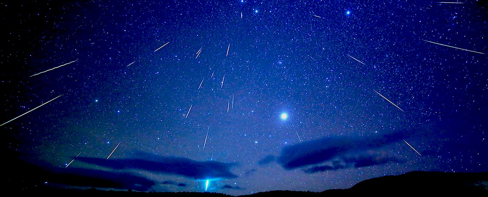 La lluvia de estrellas fugaces Gemínidas alcanzarán su pico sobre el firmamento de Costa Rica entre este 13 y 14 de diciembre. Fotografía: Fundación Cientec.