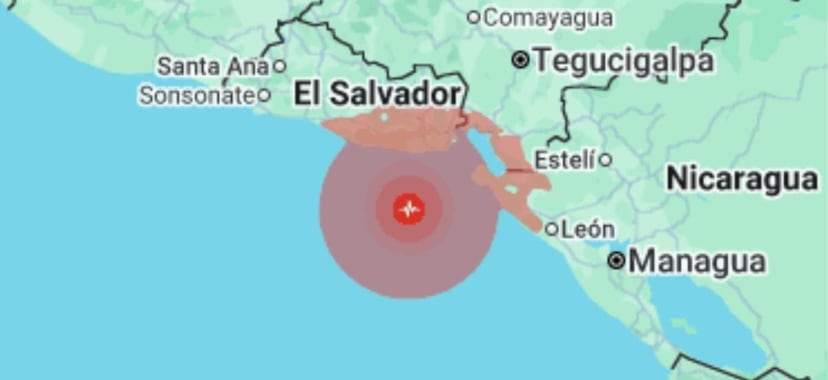 Sismo de 5,5 se siente en El Salvador, Honduras y Nicaragua