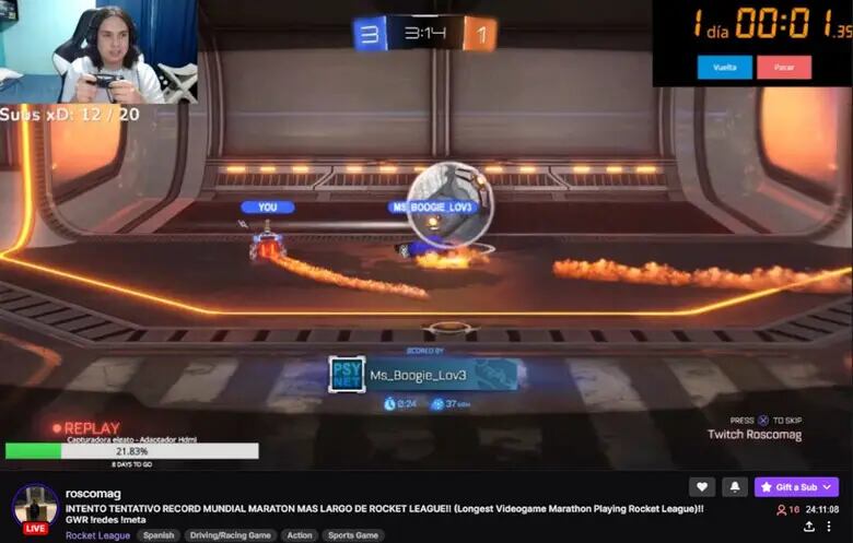 Jimmy González Montealegre tiene 21 años y es de Santa Bárbara de Santa Cruz, Guanacaste.  El 22 de diciembre del 2021 logró un Récord Guinness al jugar durante 25 horas, 7 minutos y 54 segundos el videojuego Rocket League