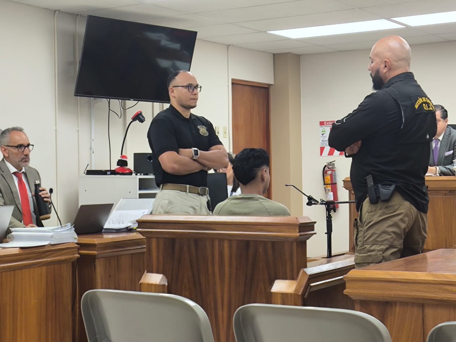 Jeremy Buzano decidió declarar en el juicio en su contra por el femicidio de Nadia Peraza. Foto Adrián Galeano.