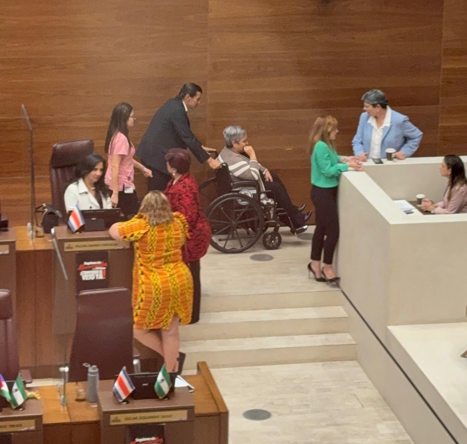 Diputada Carolina Delgado sufre caída en el plenario legislativo