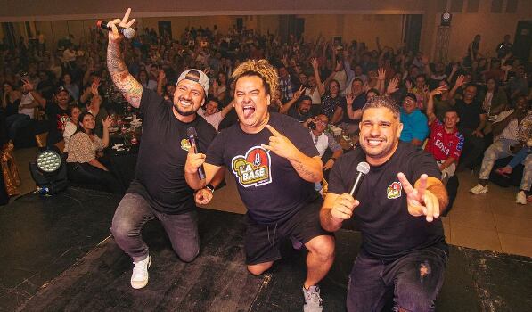 Los comediantes Rigoberto “Gallina” Alfaro, Bernardo “Choché” Romano y Luis Felipe “Pepe” Arroyo celebraron este sábado el Día del Niño