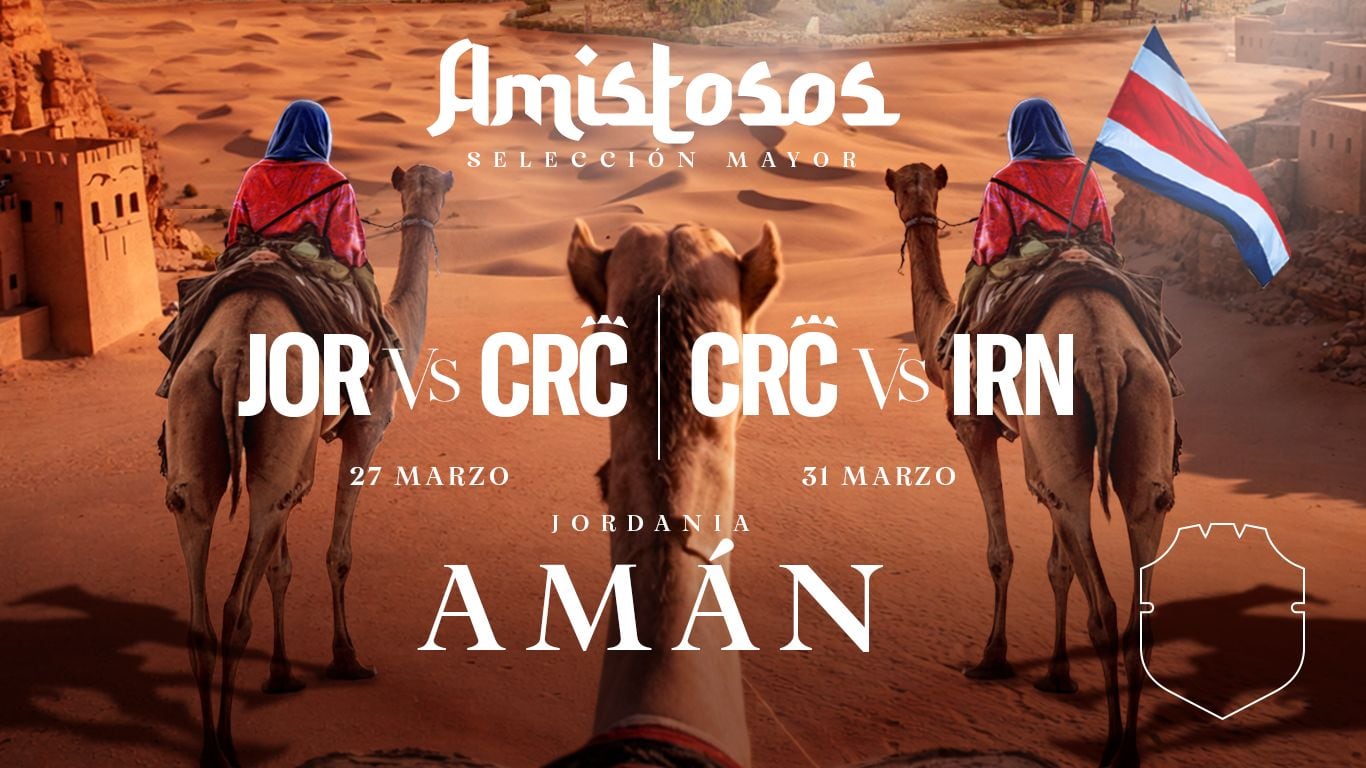 Con este carte, la Federación Costarricense de Fútbol anunció los partidos ante Irán y Jordania de marzo 2026.