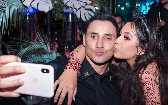 Keylor Navas y su hija Daniela Hernández