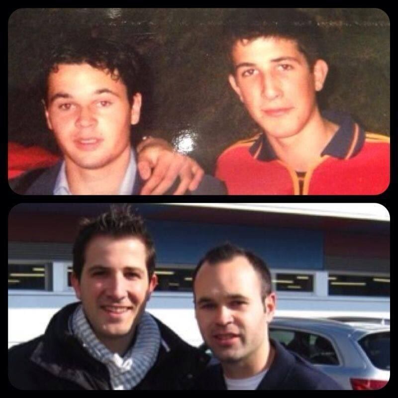 Agustín Lleida muestra un recuerdo con Andrés Iniesta que pocos tienen. Foto: X.