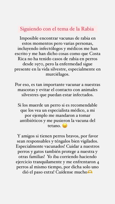 Dennis Vargas, exguitarrista y uno de los fundadores del grupo costarricense, contó el viernes lo que le pasó a través de una historia de Instagram, donde pidió ayuda a sus seguidores porque requiere colocarse la vacuna contra la rabia.