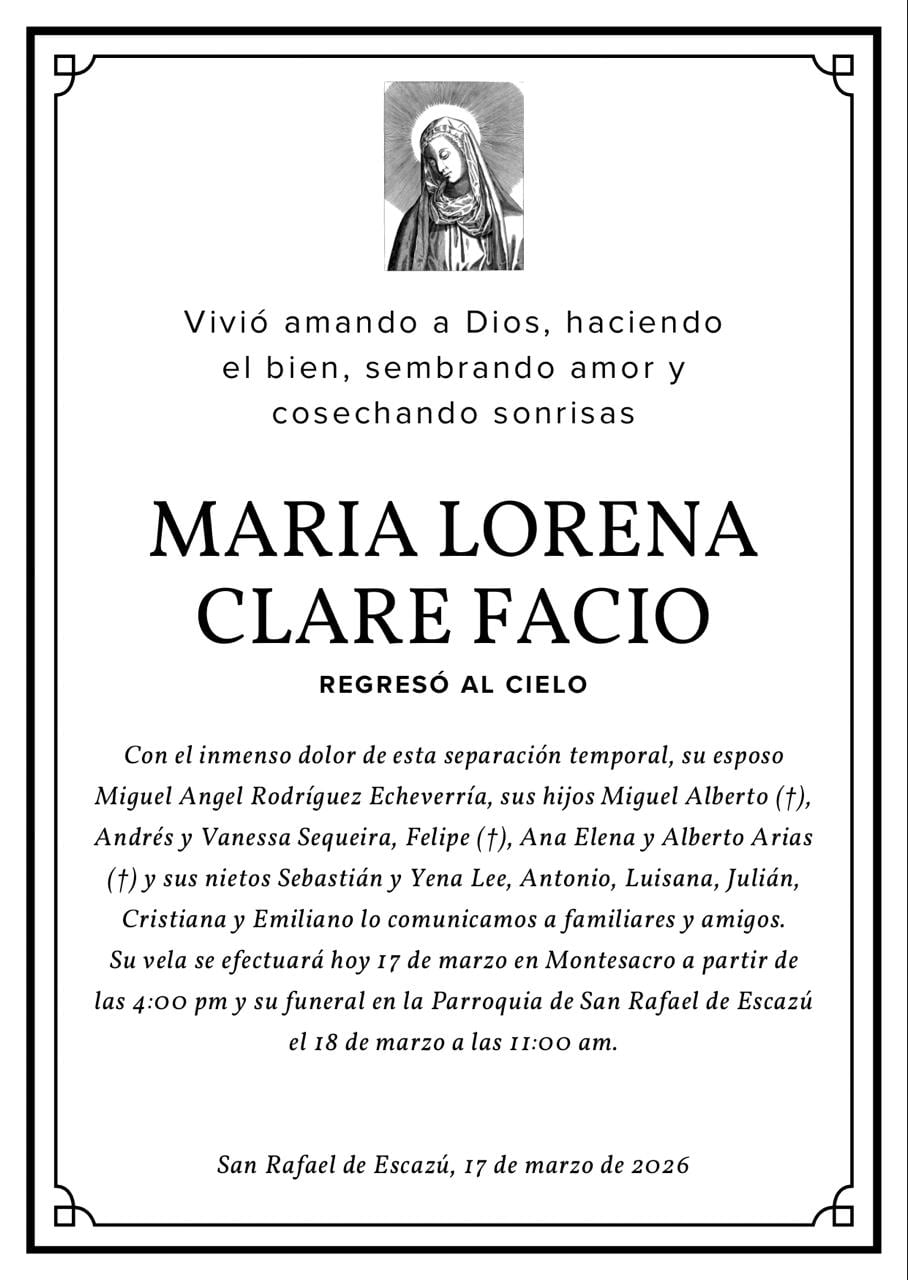 Honras fúnebres de Lorena Clare Facio