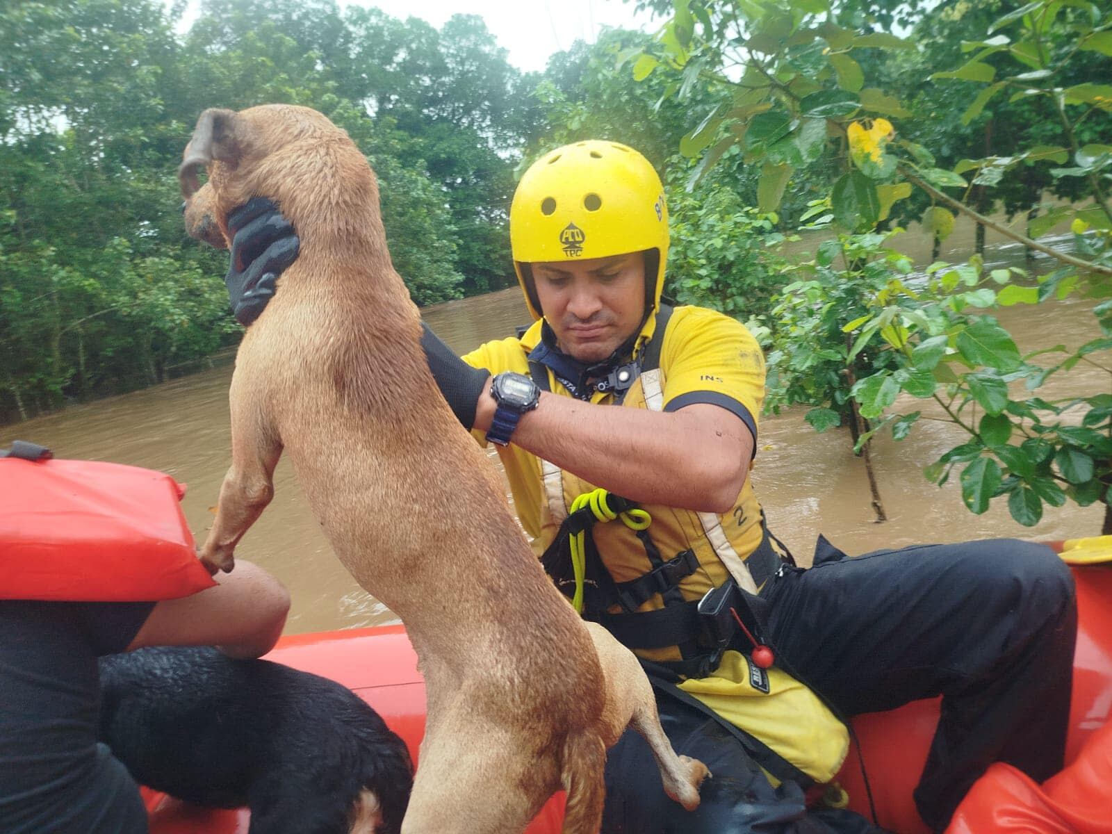 Los habitantes de Sarapiquí y del caribe del territorio costarricense están sufriendo por el mal tiempo, miércoles 4 de diciembre del 2024. Foto: Bomberos
