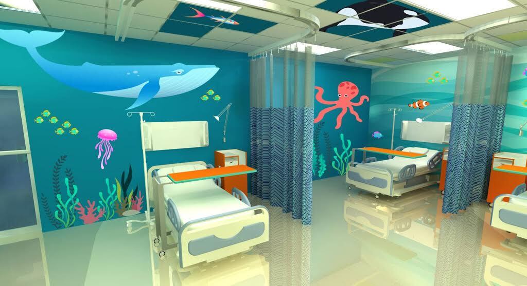 Maqueta del edificio de Cuidados Paliativos Pediátricosà