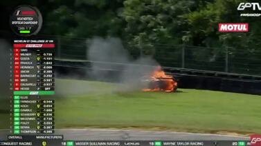 Video: Lamborghini del piloto tico Danny Formal se incendió mientras lo manejaba