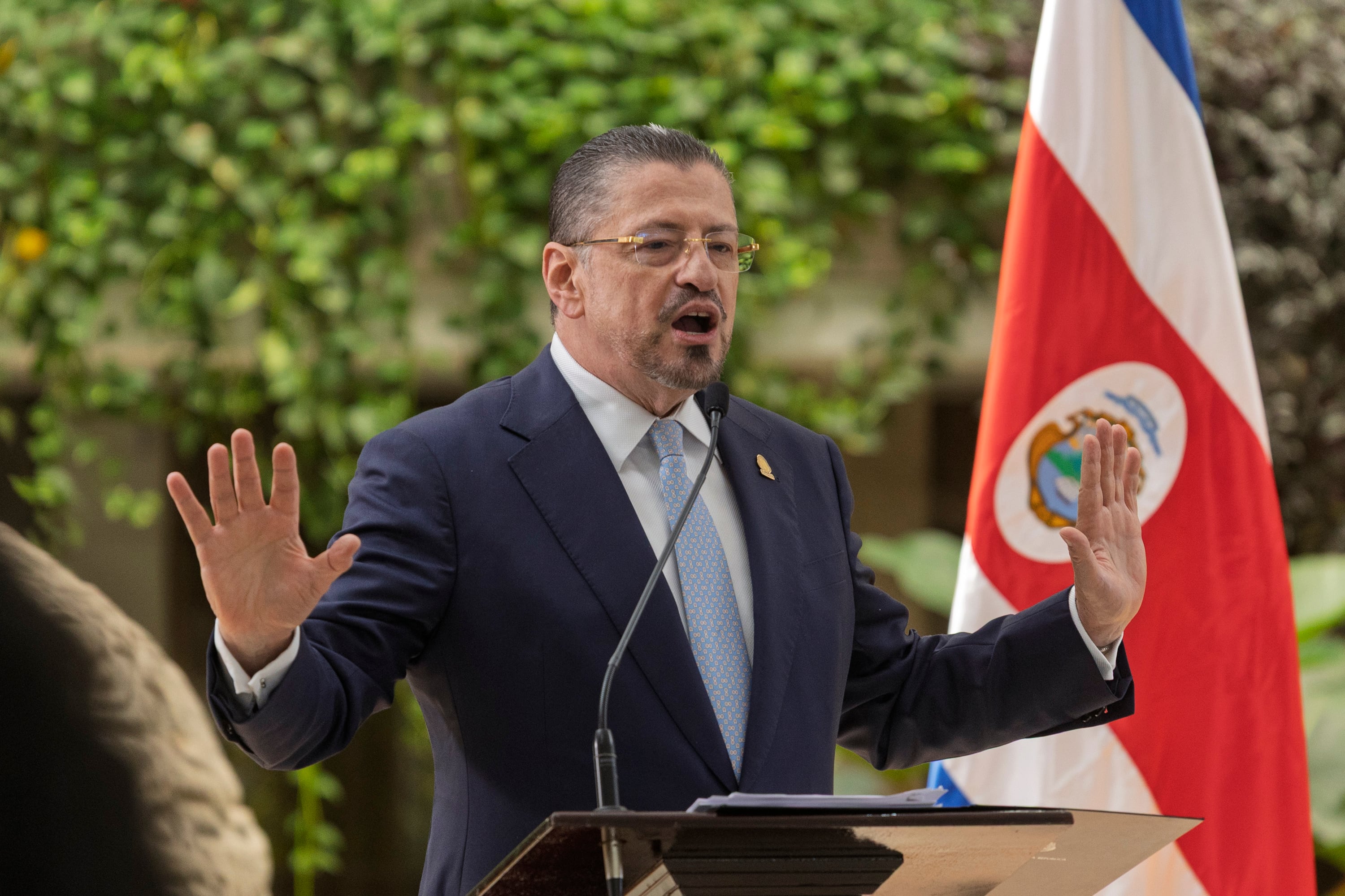 22/06/2026, San José, Casa Presidencial, conferencia de prensa de la presidenta Laura Fernández junto al ministro de Hacienda Rodrigo Chaves.