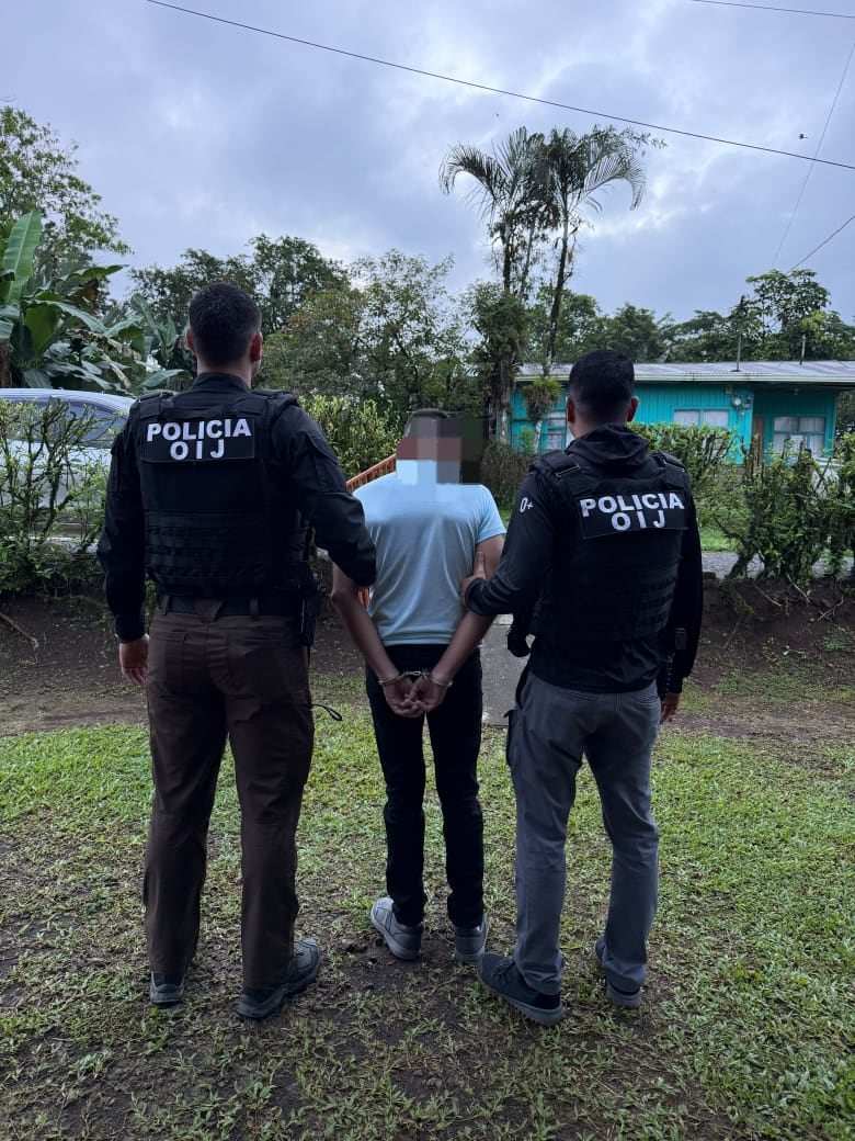 El sospechoso fue detenido por el OIJ la mañana de este viernes. Foto OIJ.