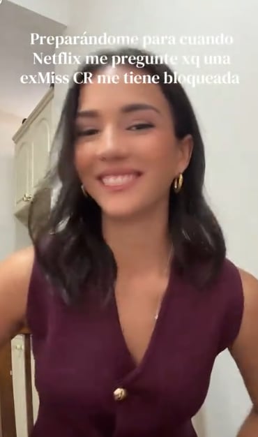 La periodista María Jesús Rodríguez contó en TikTok que una famosa exmiss Costa Rica la bloqueó.