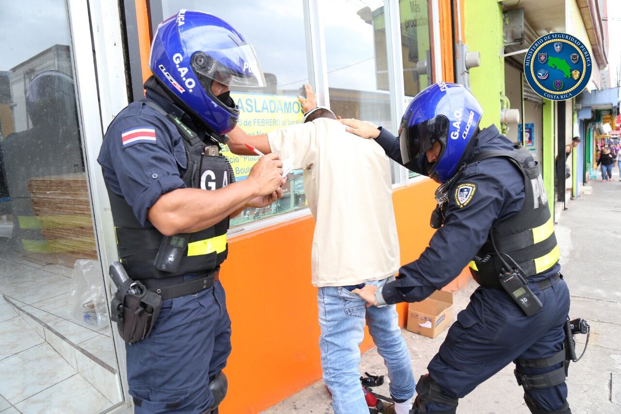 Detenido por acoso callejero. Foto MSP.