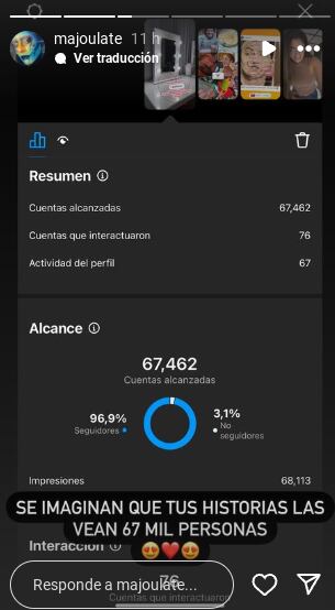 Esta fue la historia compartida por Majo Ulate con sus seguidores. Foto: Instagram