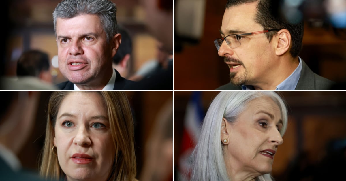 Los jefes de las fracciones de oposición, PLN, FA, CAC y PUSC, criticaron las manifestaciones del presidente Rodrigo Chaves, durante la exposición de su último informe de labores.