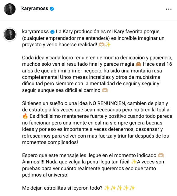 Karina Ramos habló de los altibajos que ha enfrentado en los últimos 16 años producto de eso