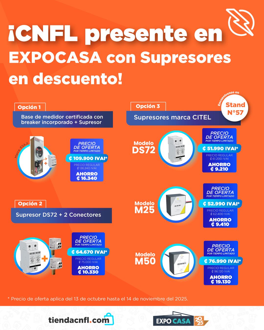 La tienda CNFL sorteará una freidora de aire y ofrecerá descuentos en ExpoCasa 2025.
