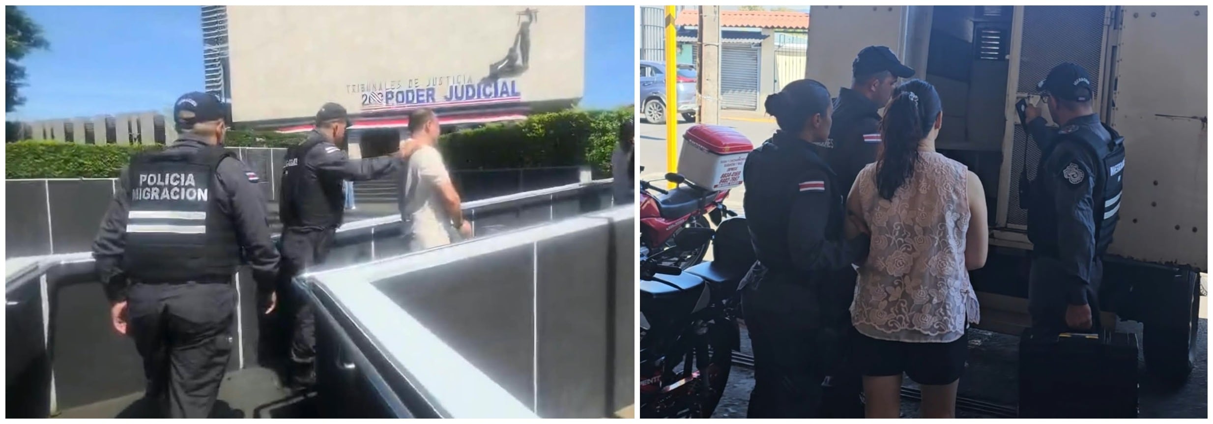 La pareja fue detenida por la Policía de Migración en San Rafael de Alajuela.
