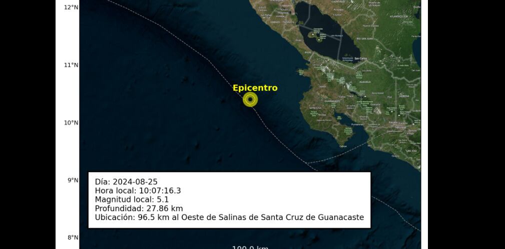 Temblor en Guanacaste