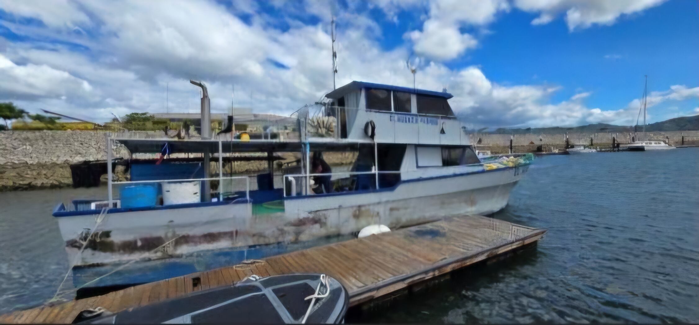 Esta fue la embarcación que las autoridades le quitaron al pescador.