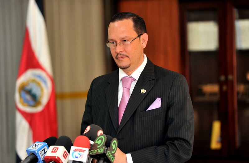 17/05/2013 En la casa presidencial el nuevo Viceministro de la Presidencia Celso Gamboa, y nuevo director de la DIS y comisionado nacional antidrogas/Alonso Tenorio