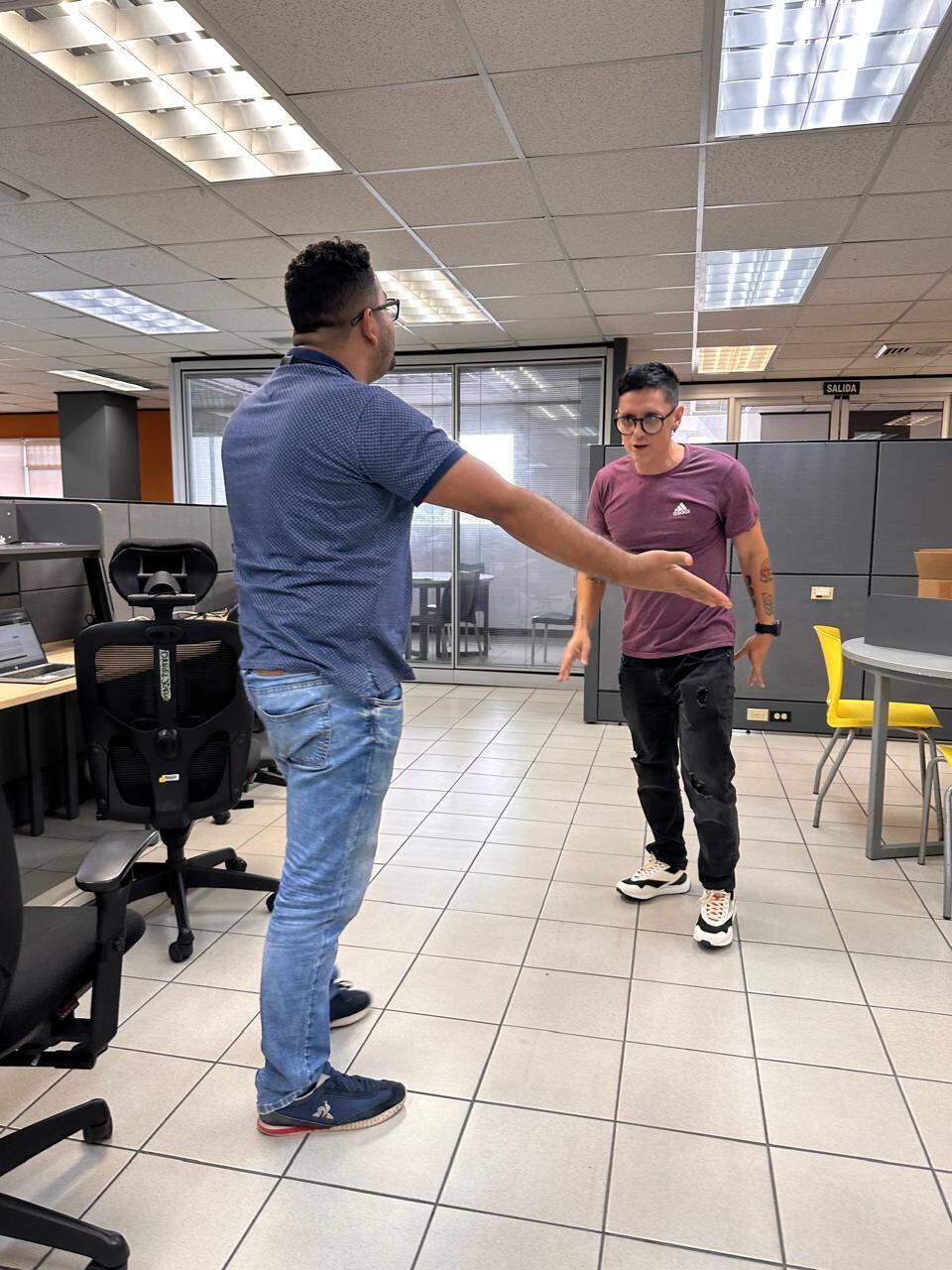 Peleas en el centro de trabajo