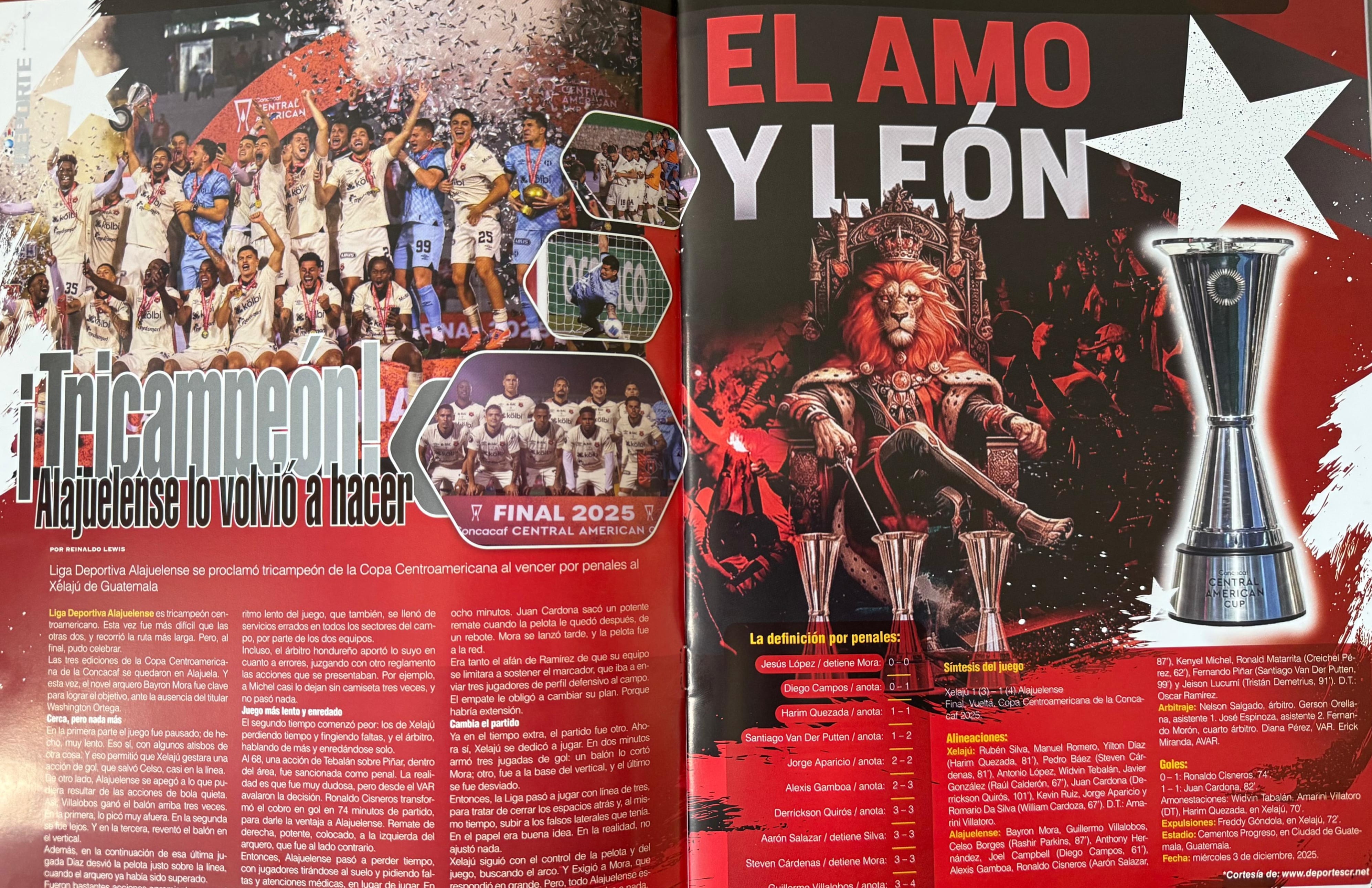 La única revista deportiva de Costa Rica, Más Deporte, ya sacó su más reciente edición en la cual el periodista panameño Chepebomba tira duro