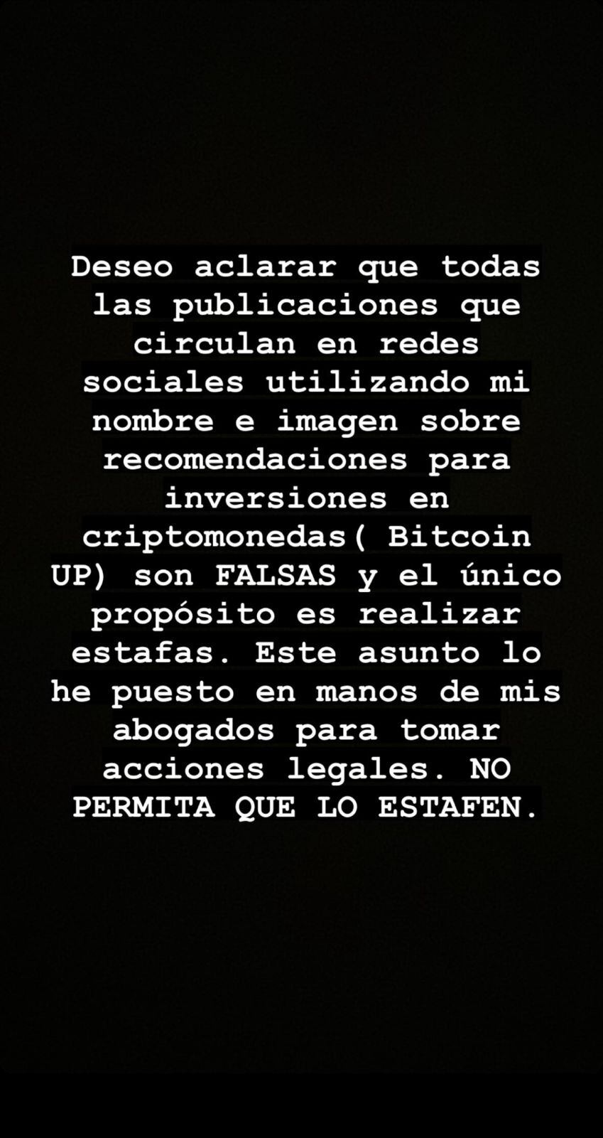 Francisco Calvo hizo la aclaración en una historia de Instagram.