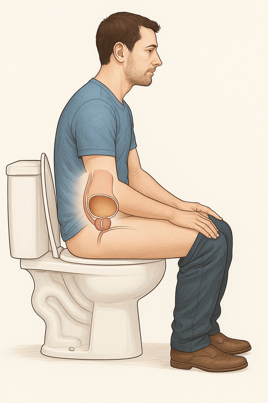 Orinar sentado puede ayudar a algunos hombres a vaciar mejor la vejiga y también es una postura más higiénica en baños compartidos.