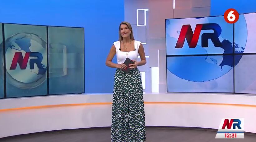 Patricia Figueroa en su último día en Noticias Repretel, por canal 6, el martes 29 de octubre