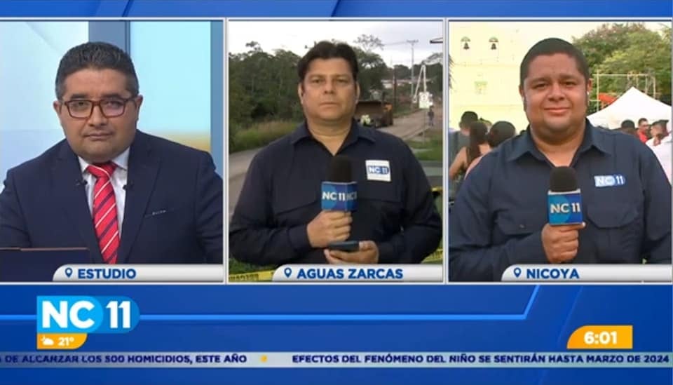 Rodrigo Guevara, periodista de Noticias Repretel y NC 11.
