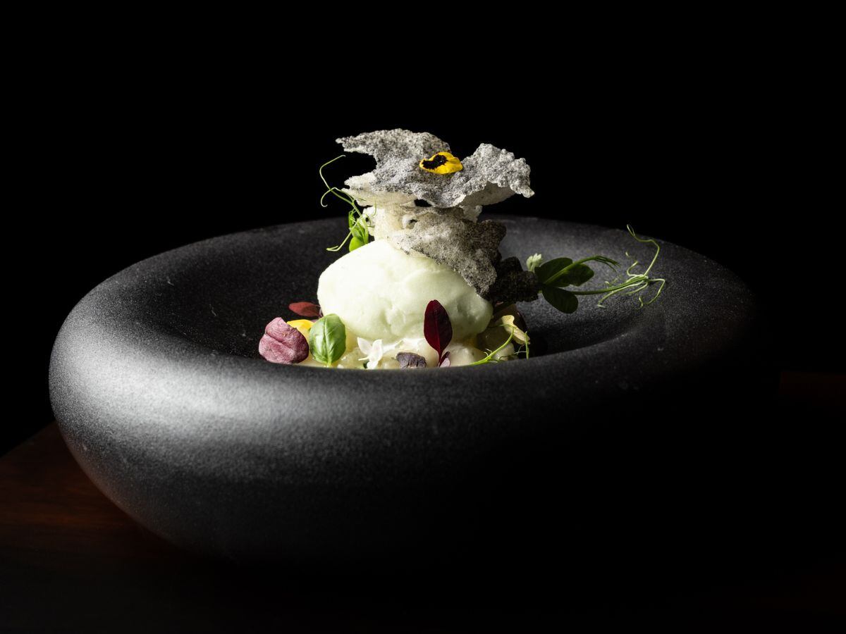 Este sorbete de chayote, es una de las delicias que puede probar en Conservatorium. Foto: Gonzalo Picón.