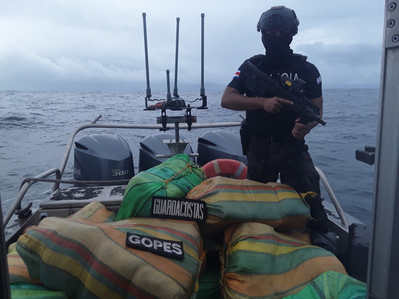 Decomisan dos toneladas de drogas, entre cocaína y marihuana. Foto MSP.
