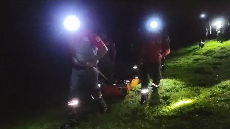 Al parecer, la mujer sufrió un evento cerebro vascular. Foto Cruz Roja.