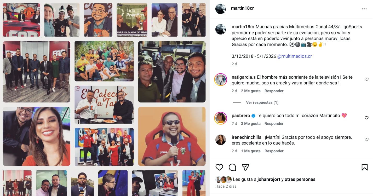 Martín Soto, periodista deportivo de canal 8 de Multimedios.