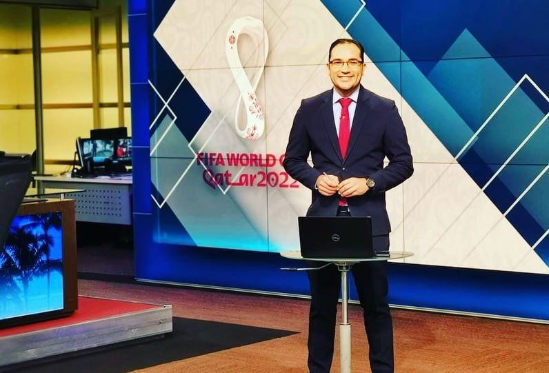 Periodista Miguel Calderón, exmiembros de Teletica Deportes.