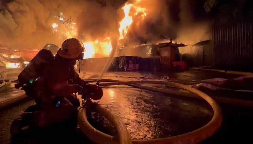 Incendio en Curridabat. Foto