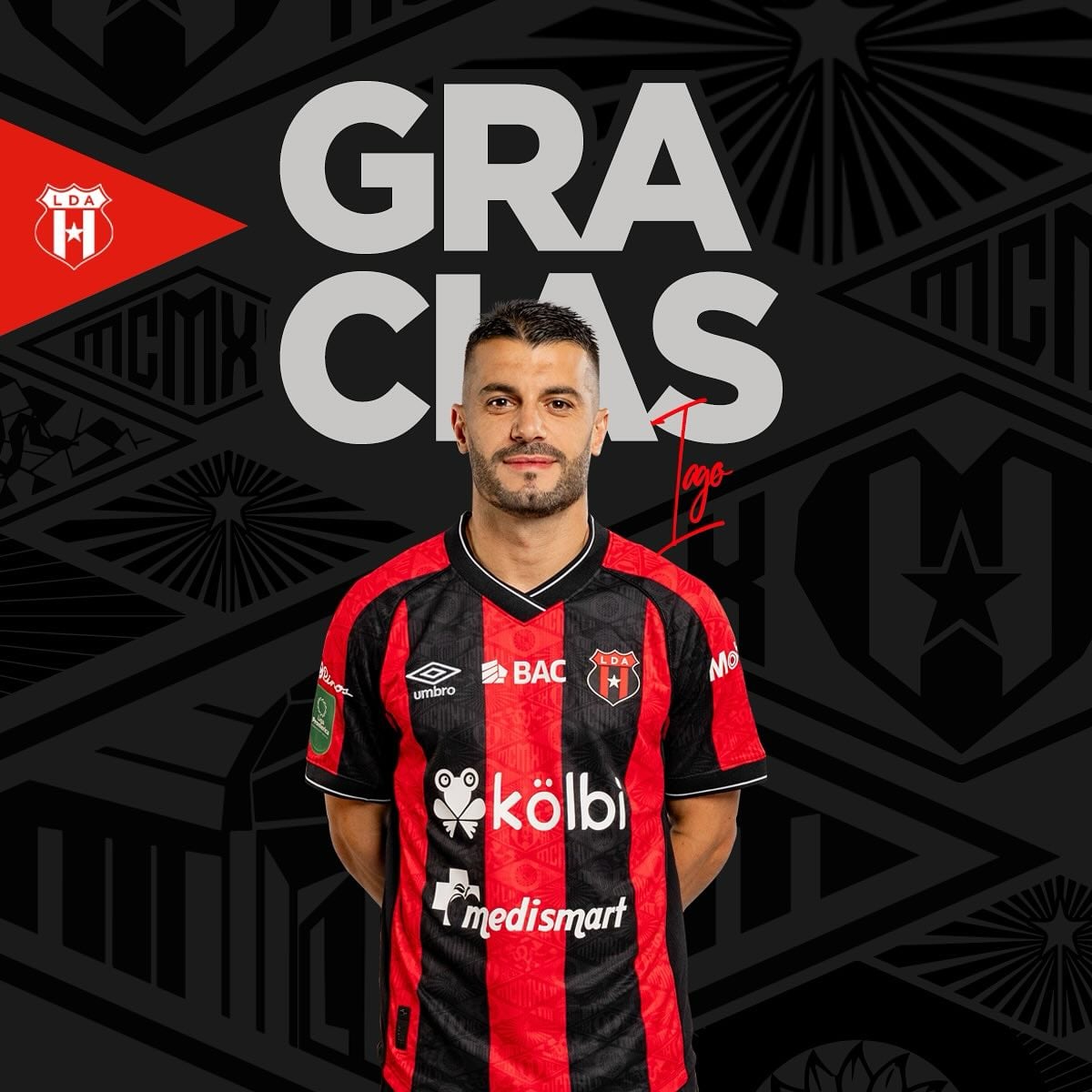 Liga Deportiva Alajuelense confirma este domingo 5 enero que el español Iago Falque ya no seguirá vestido de rojinegro.